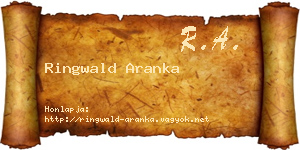 Ringwald Aranka névjegykártya